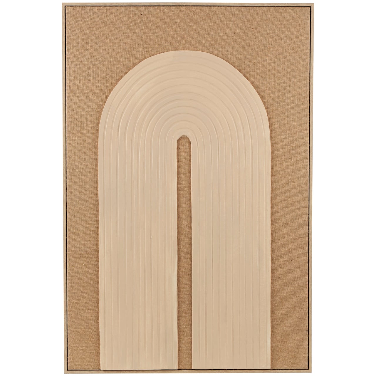 Brown Polyester Geometric Home Wall Decor with Tan Layered Arch